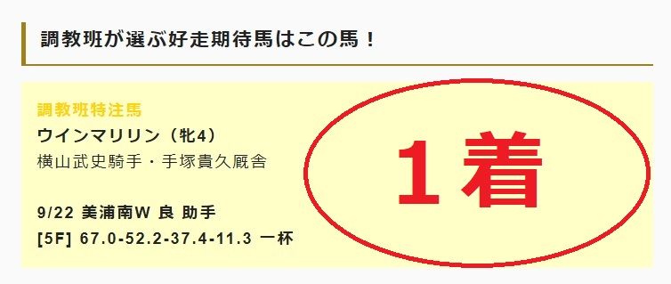 オールカマー推奨