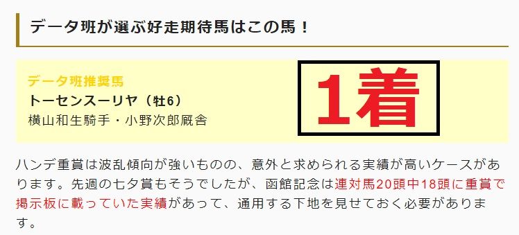 データ班推奨